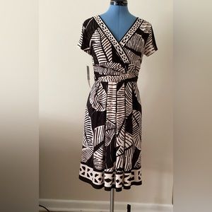 Studio I Petite Size 4 polyester print slip-on dress NWT